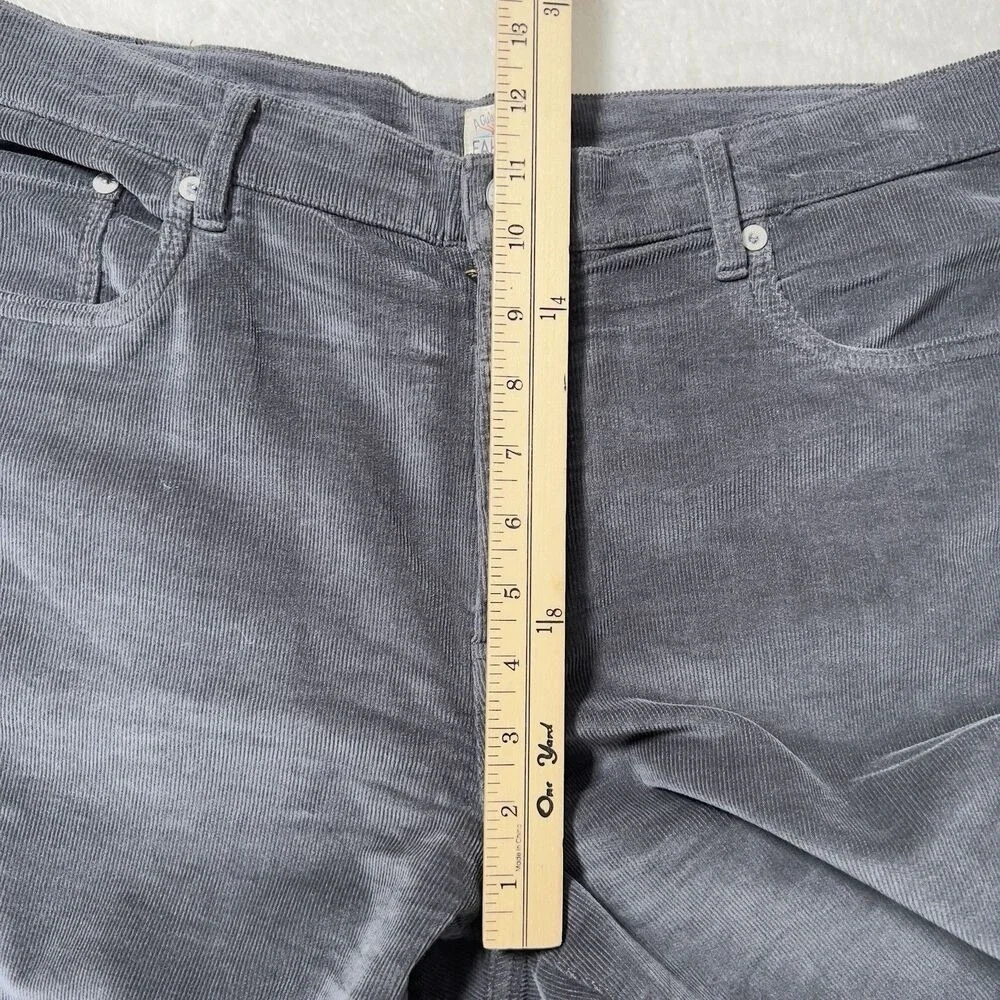Faherty Stretch Terry Corduroy Pants Mens Sz 36x30(29) Gray 5 Pocket